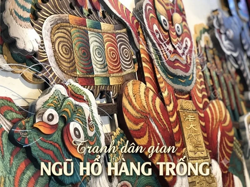 Những tác phẩm như Ngũ Hổ, Tứ Phủ thể hiện giá trị nghệ thuật và tín ngưỡng.
